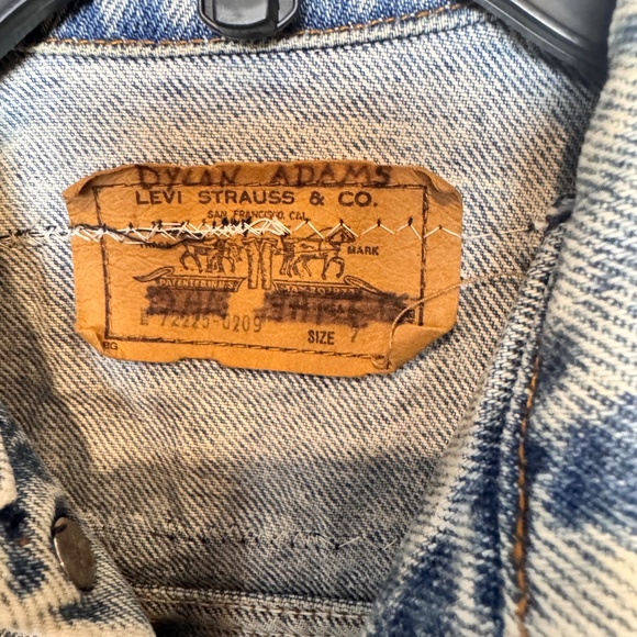 Boys Vintage Levi Jean Jacket Size 7 with Patches, GUC - Picture 12 of 12